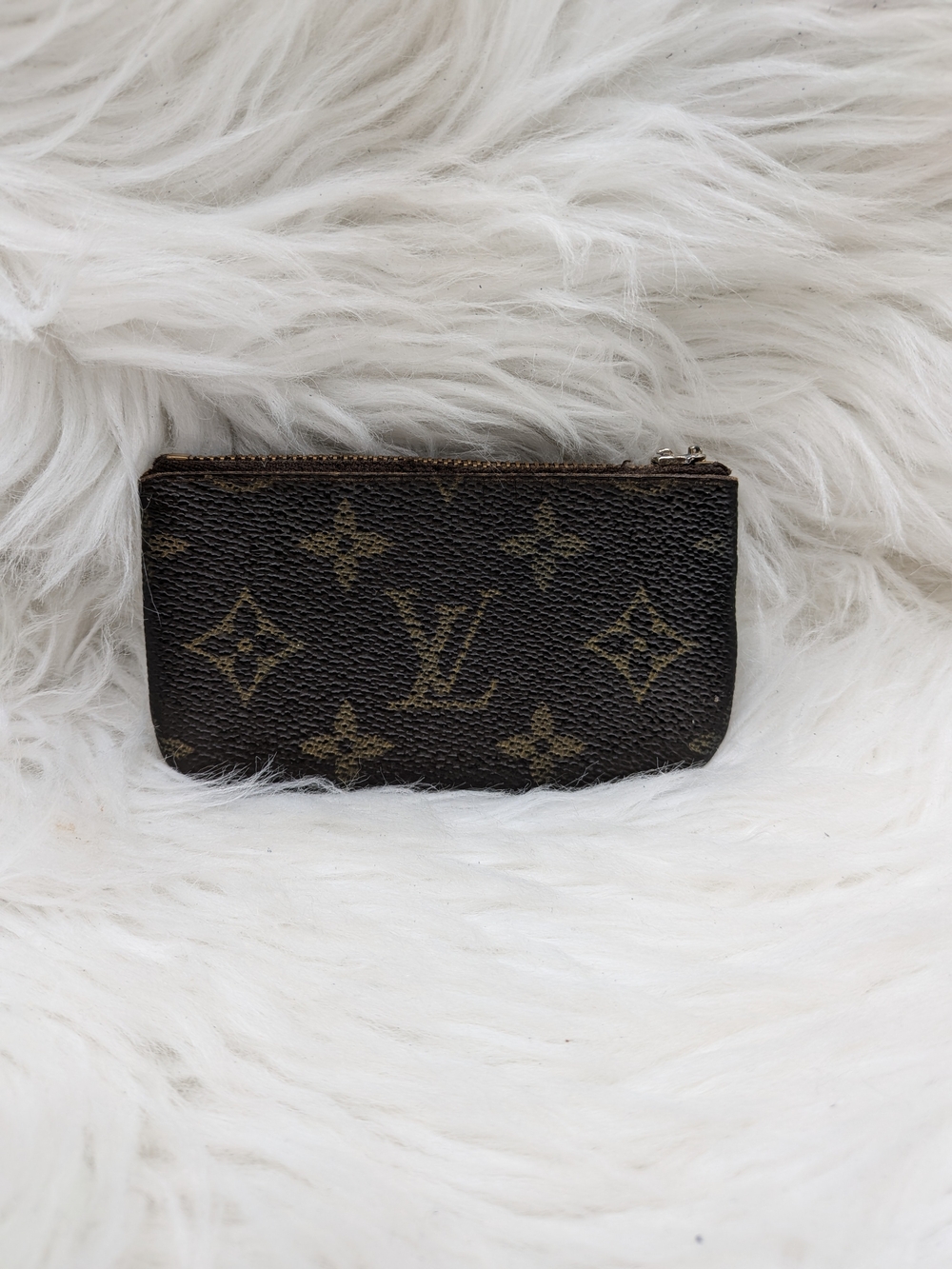 Louis Vuitton Monogram Zip Pouch in Brown & Gold